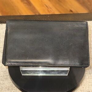 Perry Ellis Vintage Top Grain Leather Bifold Checkbook/Card Holder/Wallet (EUC)